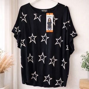 Buffalo David Bitton Star Print Short Sleeve Top
XXL New With Tags